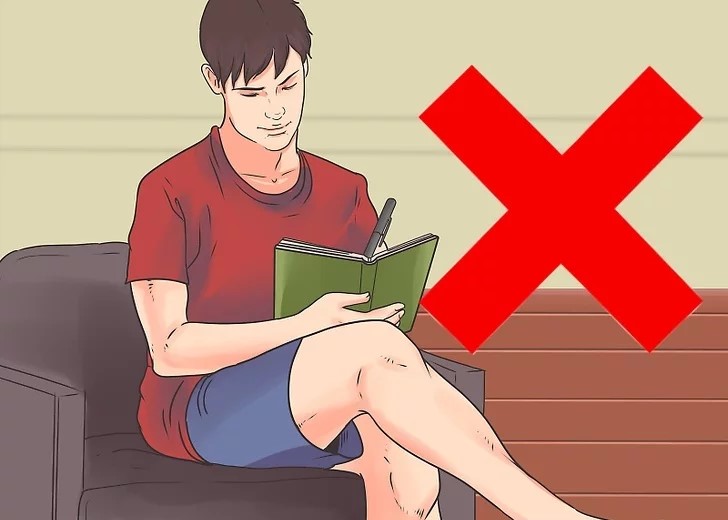 Avoid sitting with your legs crossed